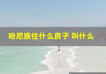 哈尼族住什么房子 叫什么